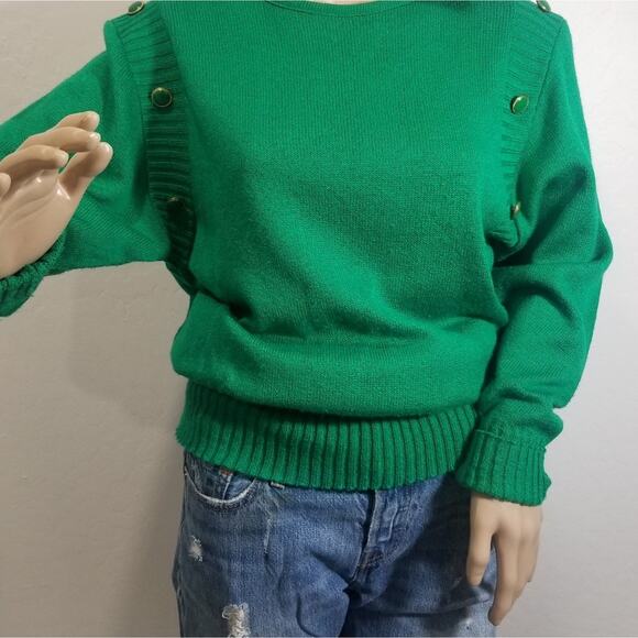 Neiman Marcus Sweater Womens 10 Green Pullover Made in USA Vintage - Picture 10 of 10